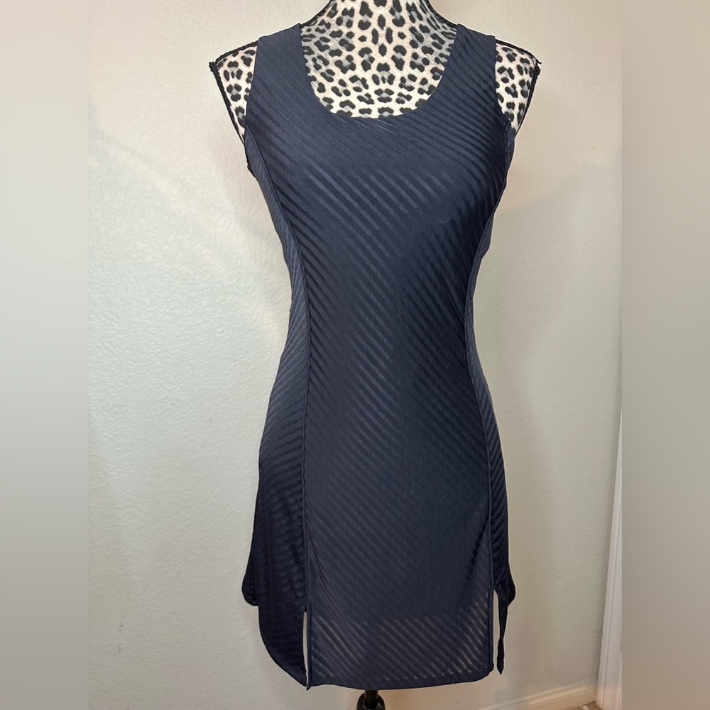 Striped Mesh Tennis Dress